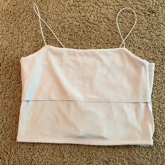 High Key Emma Chamberlin white velvet tank top - Picture 4 of 4